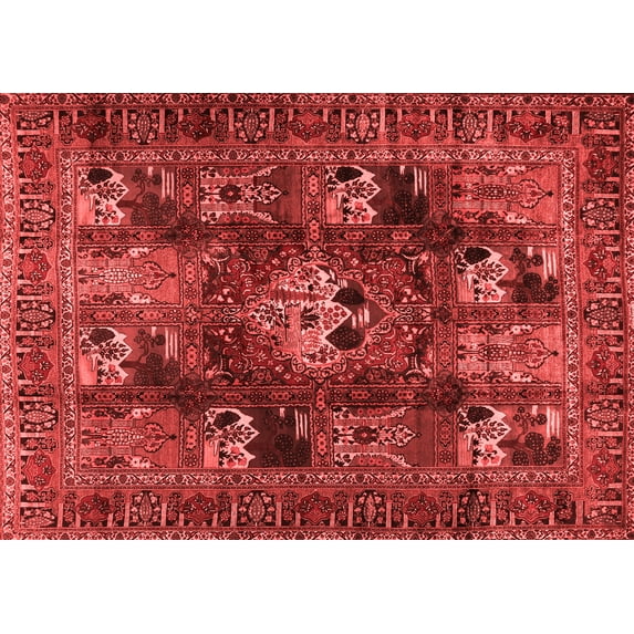 Ahgly Company Indoor Rectangle Persian Red Traditional Area Rugs, 5' x 7'