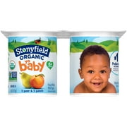 Stonyfield Organic YoBaby Whole Milk Baby Yogurt Cups, Pear & Peach, 6 Ct