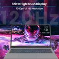 thumbnail image 3 of Machenike Machcreator N17A Laptop, 17.3" FHD 120Hz, Intel N100, 16GB DDR5, 512GB SSD, W11H, Grey, 3 of 7