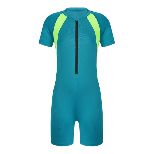 iiniim Kids Girls Thermal Swimsuit Rash Guards Shorty Wetsuit Short