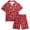 Red Basketball, variant on Quad Seven Boys Pajama Set Breathable Button Down Sleep Shirt and Pajama Shorts Sleepwear Set 2 Piece