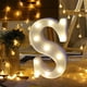 thumbnail image 1 of Fiudx Letras Luminosas Led con Control Remoto, Luz Blanca Cálida y Suave, Se Pueden Colocar En La Pared o de Pie, Decoración para Fiestas, Elegante Complemento para Mesas, 22 Cm, Funciona con Pilas., 1 of 2