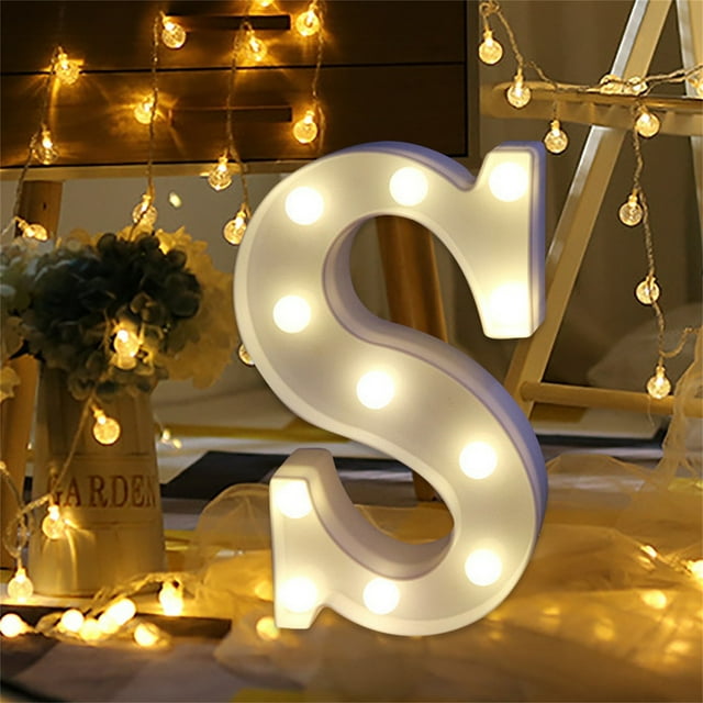 ICQOVD Remote Control Alphabet Letter Lights LED Light Up White Plastic Letters Standin