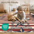 thumbnail image 4 of ODIKA 4'x6' Washable Area Rug Striped Farmhouse Border Patriotic Welcome July Independence Door Playful for Home Office, Under Desk, Non-Slip Chair-Friendly, Flatwoven, 4 of 7