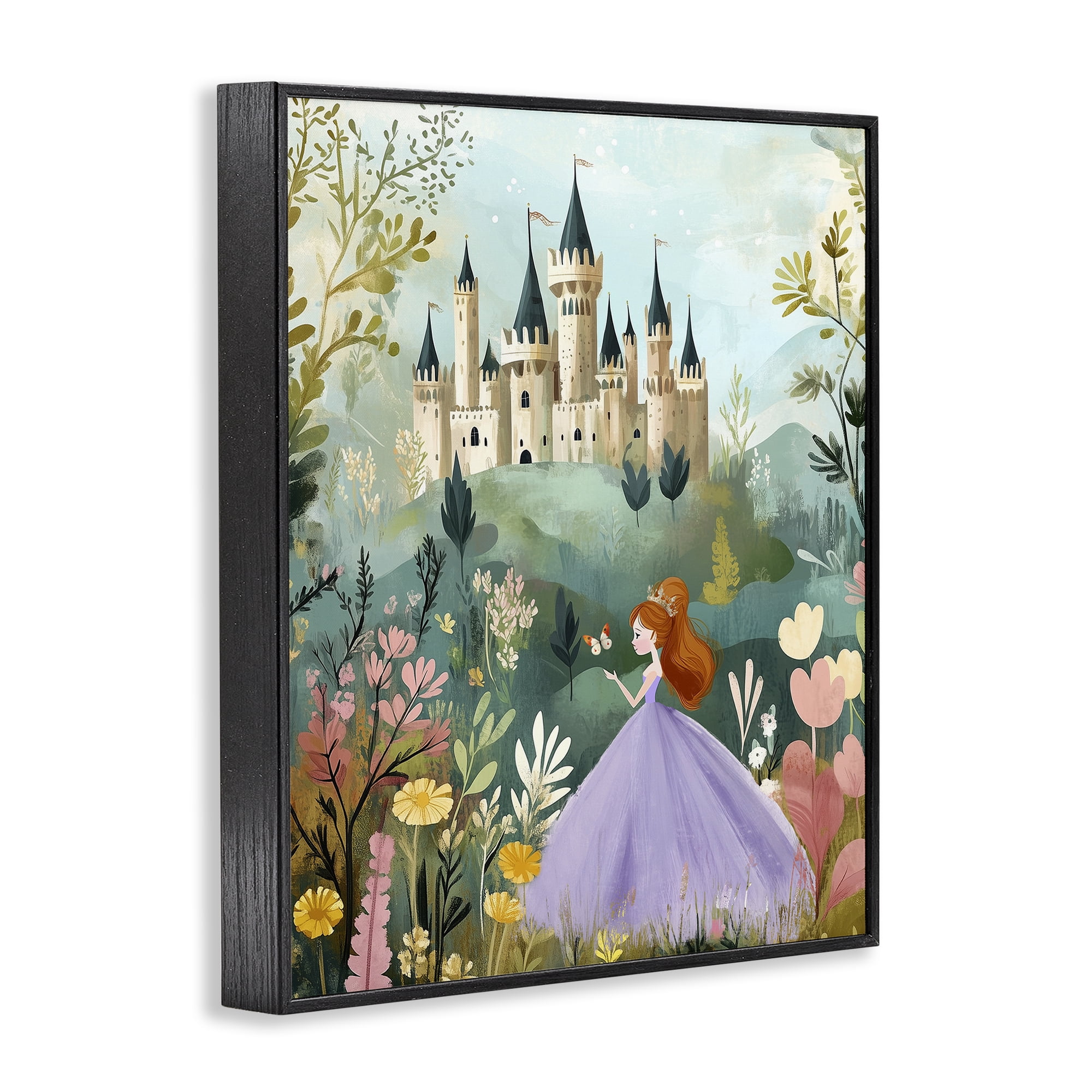 Stupell Industries Princess Day Out Black Framed Giclee Art, design by Christine Simpson Art