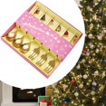 thumbnail image 6 of Fiocias Christmas Spoons Forks Set Multipurpose with Gift Box Reusable Xmas Cutlery Kits gold, 6 of 9