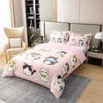 thumbnail image 3 of Erosebridal Cat 100% Cotton Comforter Cover Queen, Cartoon Animals Bedding Queen Size, Pet Theme Decor, Reversible（No Comforter）, 3 of 6