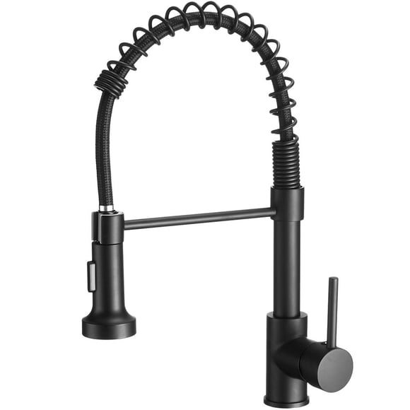 Grifo de cocina OWOFAN moderno de una sola manija con rociador desplegable