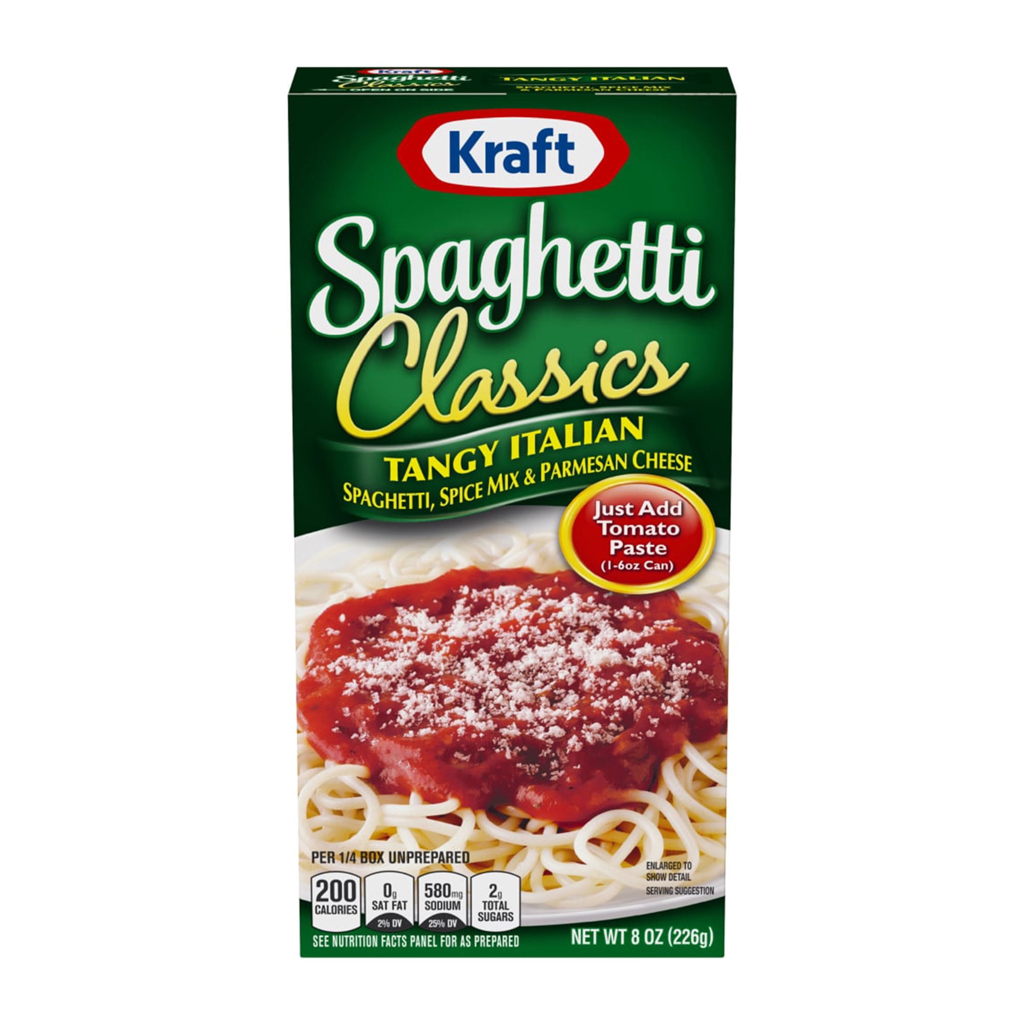 Kraft Spaghetti Classics Tangy Italian, Spices, & Parmesan Cheese Meal Mix, 8 oz (Pack of 3)