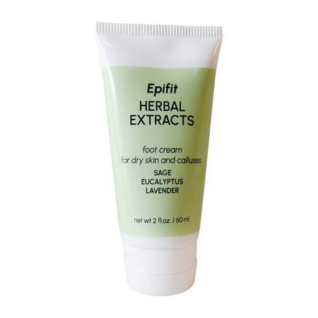 Epifit Herbal Extracts Foot Cream for Dry Skin and Calluses with Sage, Eucalyptus and Lavender 2 fl oz / 60 ml