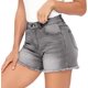 thumbnail image 3 of Pantalones cortos de mezclilla para mujer Dobladillo elástico Deshilachado Casual Bolsillos calientes Cintura media 1815-blue6, 3 of 5