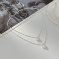 thumbnail image 4 of NICKSUN Minimalist Multi-Layer Beaded Chain Necklace, Dainty Silver Stackable Choker with Black Acrylic Gem Pendant, 4 of 8