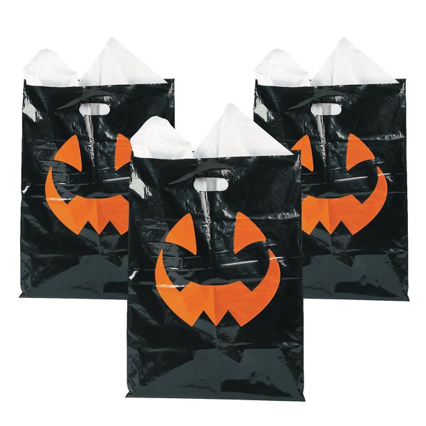 Scary Halloween Plastic Bags (50Pc) Party Supplies 50 Pieces