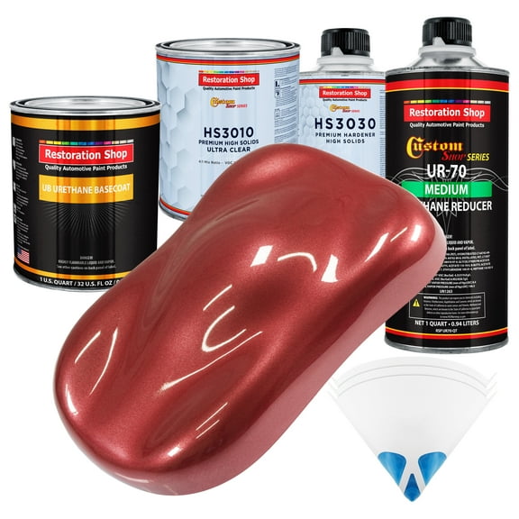 Candy Apple Red Metallic Prem Quart Kit URETHANE BASECOAT Car Paint
