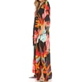 thumbnail image 3 of Sakkas Georgettina Flowy Rhinestone V Neck Long Caftan Dress / Cover Up - Black / Multi - One Size, 3 of 5