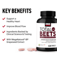 thumbnail image 5 of Force Factor Total Beets, Beet Root Capsule Alternative with Beetroot Powder for Heart Health, Blood Pressure, Circulation & Nitric Oxide, 120 Tablets, 5 of 12