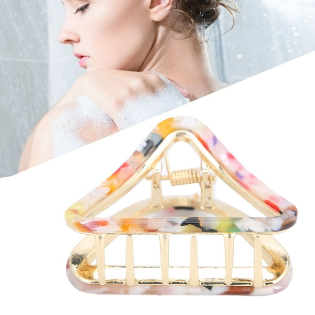 Pinzas Para El Cabello Decorativas Simples Y Elegantes Para Mujeres Y Niñas, Pinzas Triangulares Huecas Para El Cabello, Protegen El Cabello Del Daño Del Agua, Adecuadas Para