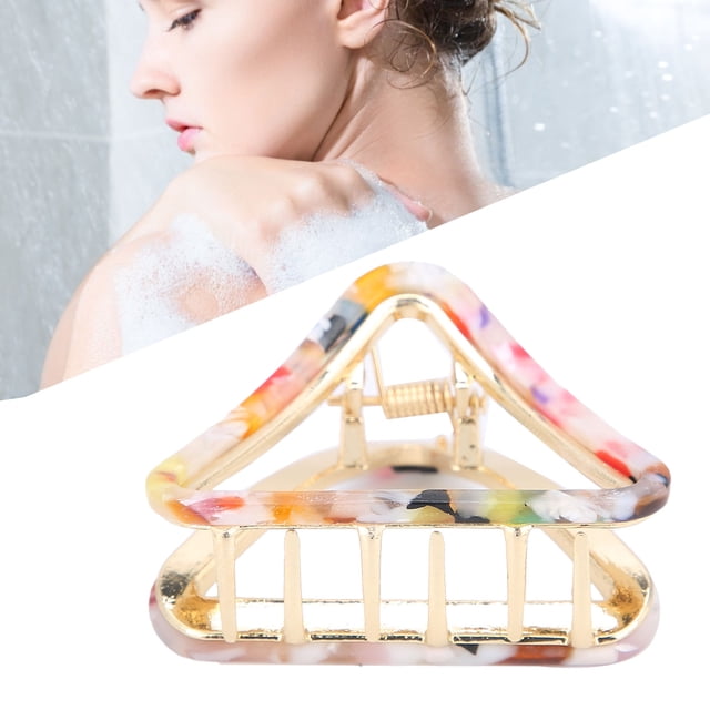 Pinzas Para El Cabello Decorativas Simples Y Elegantes Para Mujeres Y Niñas, Pinzas Triangulares Huecas Para El Cabello, Protegen El Cabello Del Daño Del Agua, Adecuadas Para