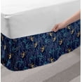thumbnail image 2 of Garden Art Bed Skirt, Botanical Composition with Blossoming Flowers Exotic Forest Themed Illustration, Elastic Bedskirt Dust Ruffle Wrap Around for Bedding Decor, 4 Sizes, Multicolor, by Ambesonne, 2 of 2