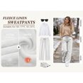 thumbnail image 2 of Temofon Fleece Lined Sweatpants for Women Wide Leg Casual Cotton Thick Lounge Pants Baggy Cozy Light Gray Sweatpants M, 2 of 8