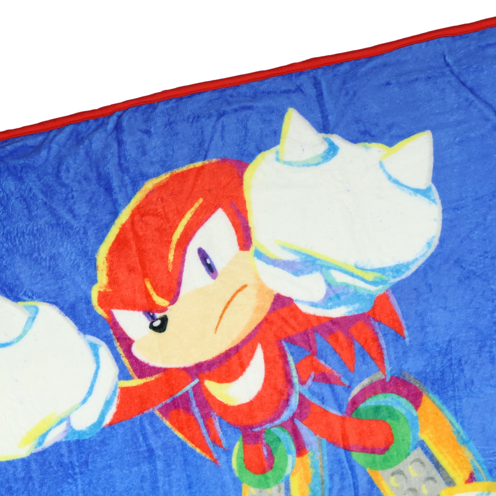 Sonic The Hedgehog Throw Blanket Knuckles Tails And Sonic Classic Design Fleece Blanket 45x60"