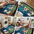 thumbnail image 5 of Abstract Animal Washable Area Rug 4x6 111 Dog Playing Poker Game Chips Blue Room Funny Low-Profile Large Area Rugs with Non Slip Backing Indoor Floor Carpet for Entrance Living Room Bedroom Office, 5 of 9