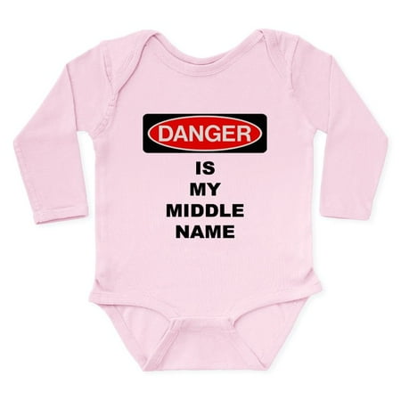 

CafePress - Danger Is My Middle Name Body Suit - Long Sleeve Infant Bodysuit