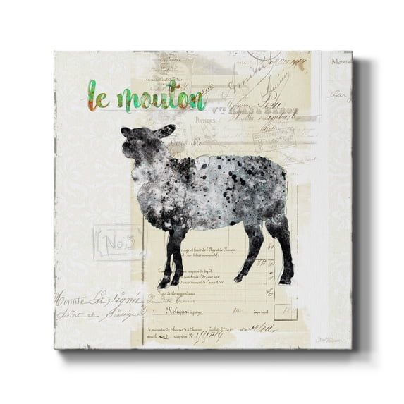 Golden Cuisine Sheep-Premium Gallery Wrapped Canvas - Ready to Hang