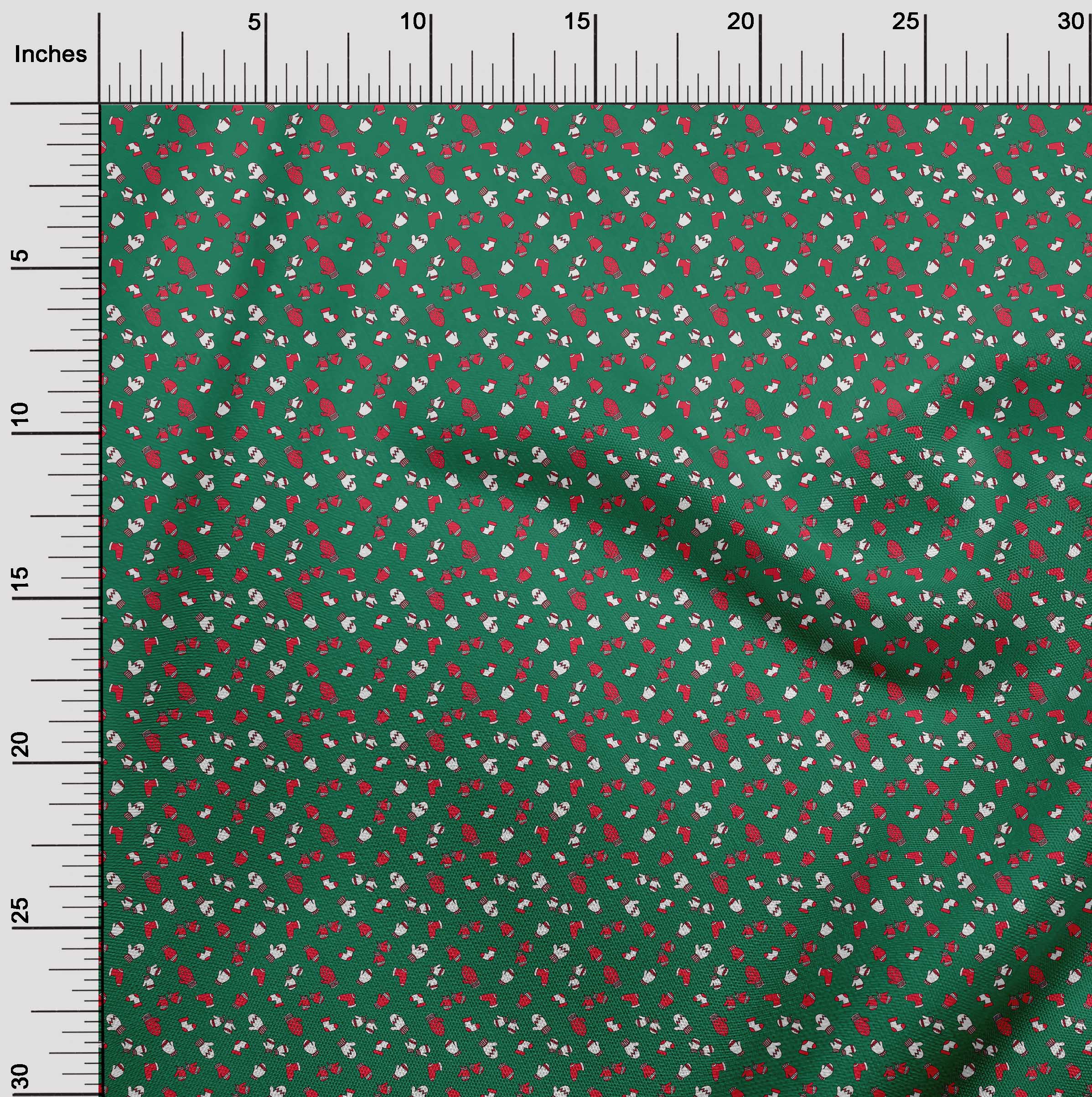 oneOone Viscose Chiffon Green Fabric Christmas Quilting Supplies Print Sewing Fabric By The Yard 42 Inch Wide