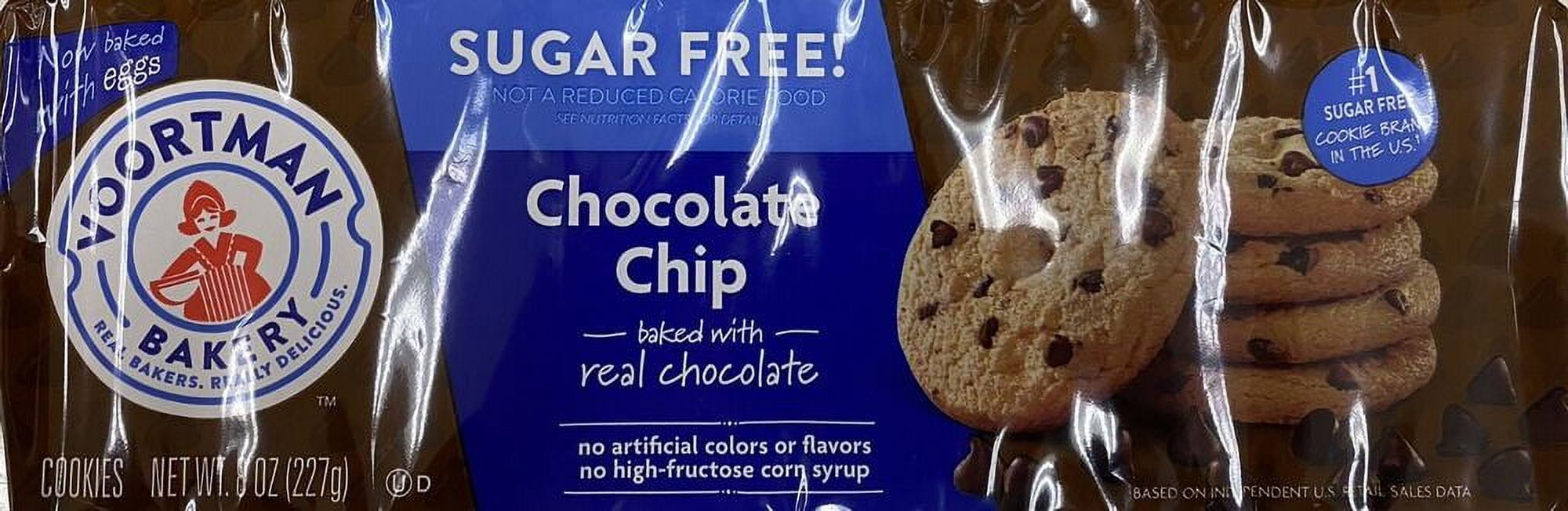 4x Voortman Bakery SUGAR FREE Chocolate chip Cookies 8 Oz Pack - 4 BULK PACKS