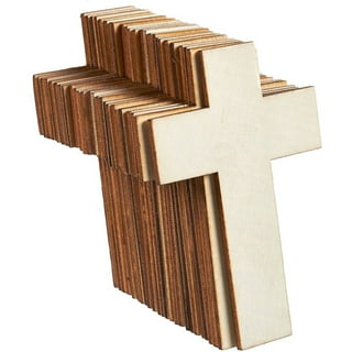 12 Pack: 8 inch Wood Cross by Make Market, Beige