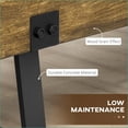 thumbnail image 5 of Garden Bench Rustic Wood Effect Concrete Top Metal Legs | Indoor Outdoor Entryway End of Bed Patio | Natural Black | Concrete, 5 of 8
