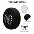 thumbnail image 2 of Naloa farmer working with tractor at field Tire Cover Wheel Protectors Tyre Covers Weatherproof Wheel Covers Universal Fit for Trailer Rv SUV Truck Camper Travel Trailers-17 inch, 2 of 6