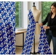 thumbnail image 5 of Soimoi Blue Cotton Cambric Fabric Banana & Fresh Decor Fabric Printed Yard 56 Inch Wide, 5 of 7