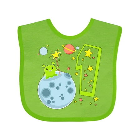 

Inktastic Cute First Birthday Alien in Space Gift Baby Boy or Baby Girl Bib