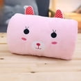 thumbnail image 5 of Almohada de peluche invierno con para niños, calentador manos, almohada clase 1, artículos viaje escritorio, 5 of 5