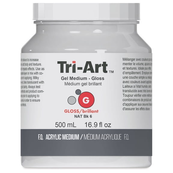 Tri-Art Acrylic Gel Medium - Gloss Gel, 500 ml jar