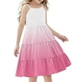thumbnail image 3 of Piuwrlz Summer Dresses for Girls Casual Play Dresses Pleated Skirts Pink Size 7 Years, 3 of 8
