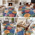 thumbnail image 5 of 6'x9' Area Rugs, Colorful Summer Succulents Indoor Outdoor Area Rug for Living Room Bedroom, Spring Floral Watercolor Washable Bathroom Rugs Kitchen Floor Carpet Mats Home Decor Aesthetic, 5 of 8