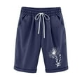 thumbnail image 1 of Pantalones Cortos Casuales Impresos de la Cintura Elástica con Bolsillos, Pantalones Casuales para Todo el Uso Diario de la Temporada, 1 of 3