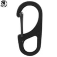 thumbnail image 1 of 20Pcs Outdoor Stainless Steel Mini Keyring Ring Key Chain for Climbing Campingblack, 1 of 14