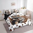 thumbnail image 2 of Homewish Cheetah High Perfume Bow 7-Piece Twin Bedding,Fashion Perfume Bedding Comforter Set,Brown,Black Reversible, 2 of 8