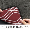 thumbnail image 6 of Burgundy and White Wavy Pattern Door Rugs,Washable Non Slip Door Mats Indoor,Decorative Door Mats,Entry Mat Indoor for Entrance,Bedroom,Kitchen,Bathroom,30"x17", 6 of 6