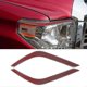thumbnail image 2 of Pegatinas de fibra de carbono para embellecedores de faros delanteros compatibles con Toyota, color rojo, 2 of 5