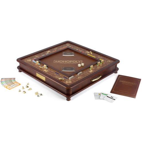 Faux Leather NEW Winning Solutions Monopoly Luxury Edition Board Game Wood 