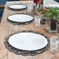 thumbnail image 4 of Silver Blue Beaded Placemats Set of 2 Peacock Design for Fall Autumn Thanksgiving Season Scratch Heat Stain Resistant Charger Kitchen Decor Durable Tablemats - Holiday Occasions - 14 Inches, 4 of 7