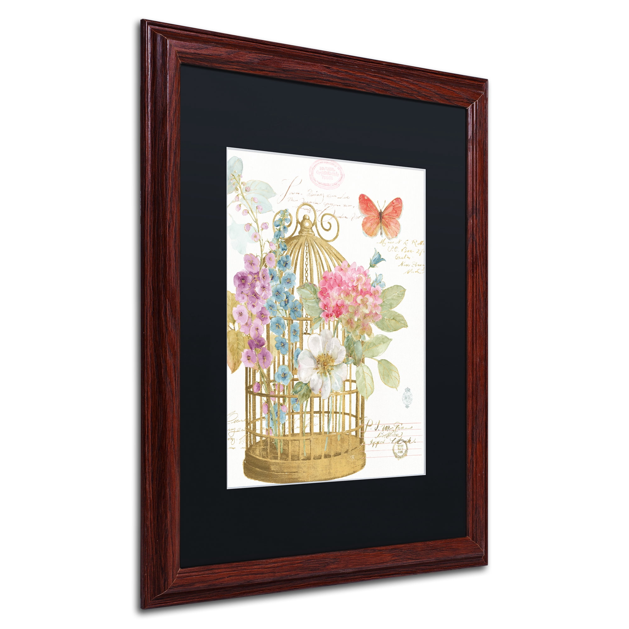 Lisa Audit 'Romantic Birdcage II' Matted Framed Art