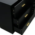thumbnail image 5 of PORKISS Black 6 Drawer Dresser, Wood Chest of Drawers with Wide Storage, Modern Storage Cabinet for Bedroom, Living Room, Hallway, Adults, 5 of 7
