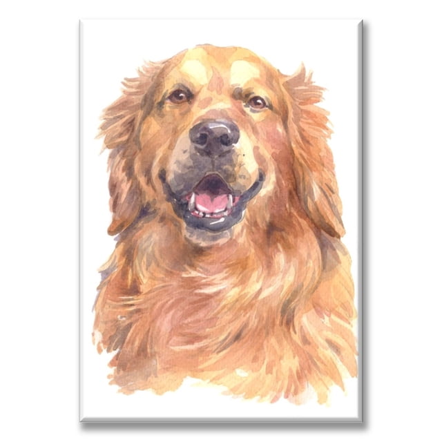 Cuadro Canva Pixtreats Galería Golden Retriever Acuarela 50X75 cm