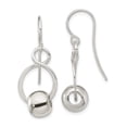 thumbnail image 1 of Beautiful Sterling Silver Twist w/Bead Dangle Earrings, 1 of 2